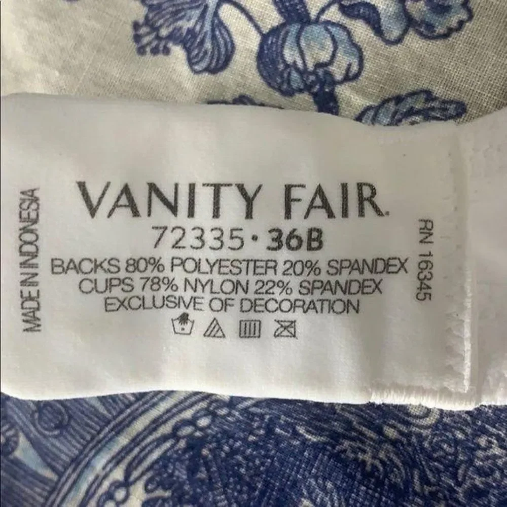 Vanity Fair 36B Off White Full‎ Figured Bra